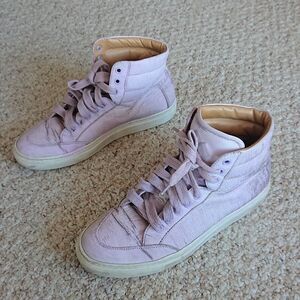 Koio Italy High-Top leather Sneakers in Light Purple size 38